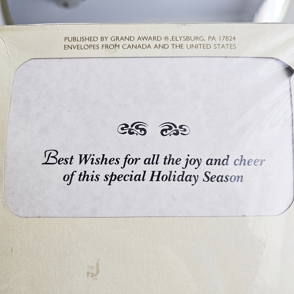 Vintage Set of 16 Christmas Cards Coordinated Envelopes Season's Greetings USA - Picture 9 of 9